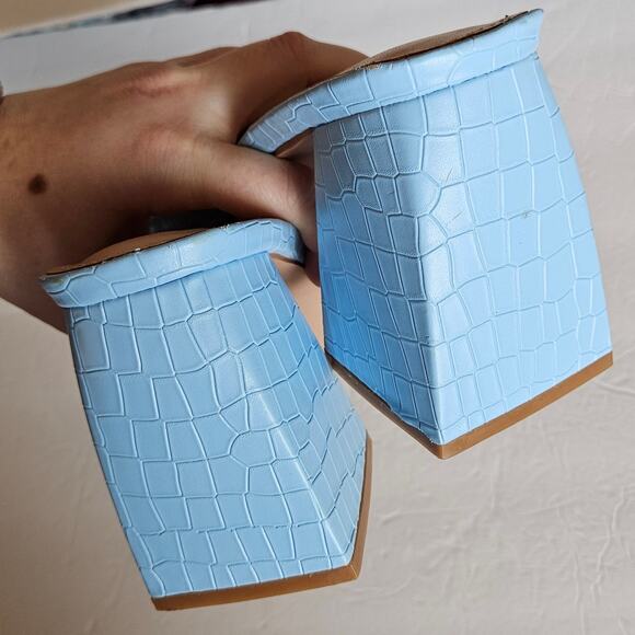 Simmi London Kellie Platform Mule Sandals in Blue Women's Size 6 Date Night Out - Picture 7 of 12